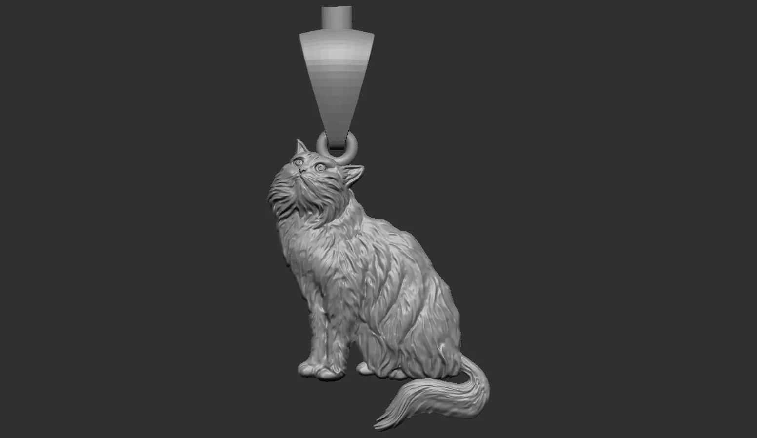 Cat Pendant  3D print model_0