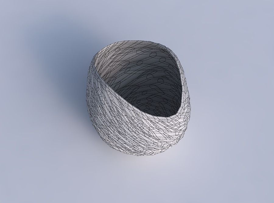 Bowl compressed 3 with twisted rocky bulges 3D print model_6