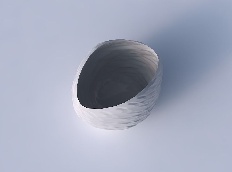 Bowl compressed 3 with twisted rocky bulges 3D print model_2