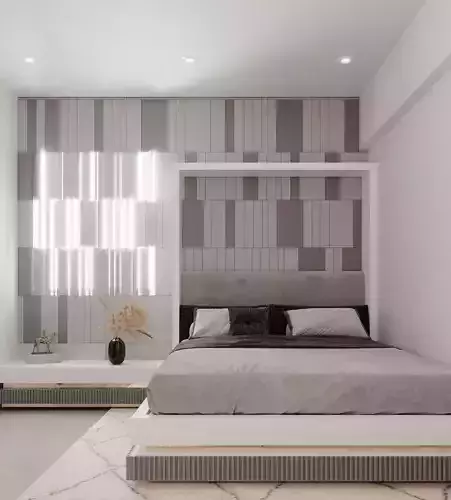 Modern Bedroom interior  Scene