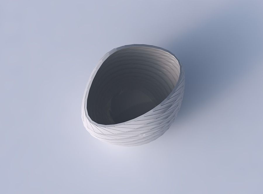 Bowl compressed 3 with twisted grid plates 3D print model_2