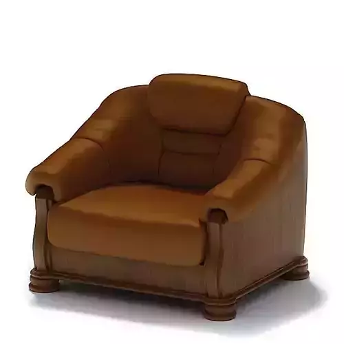 Brown Leather Armchair