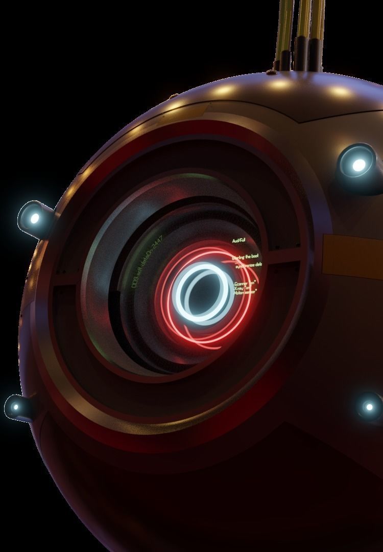 Spectator space ball with light Free 3D model_4