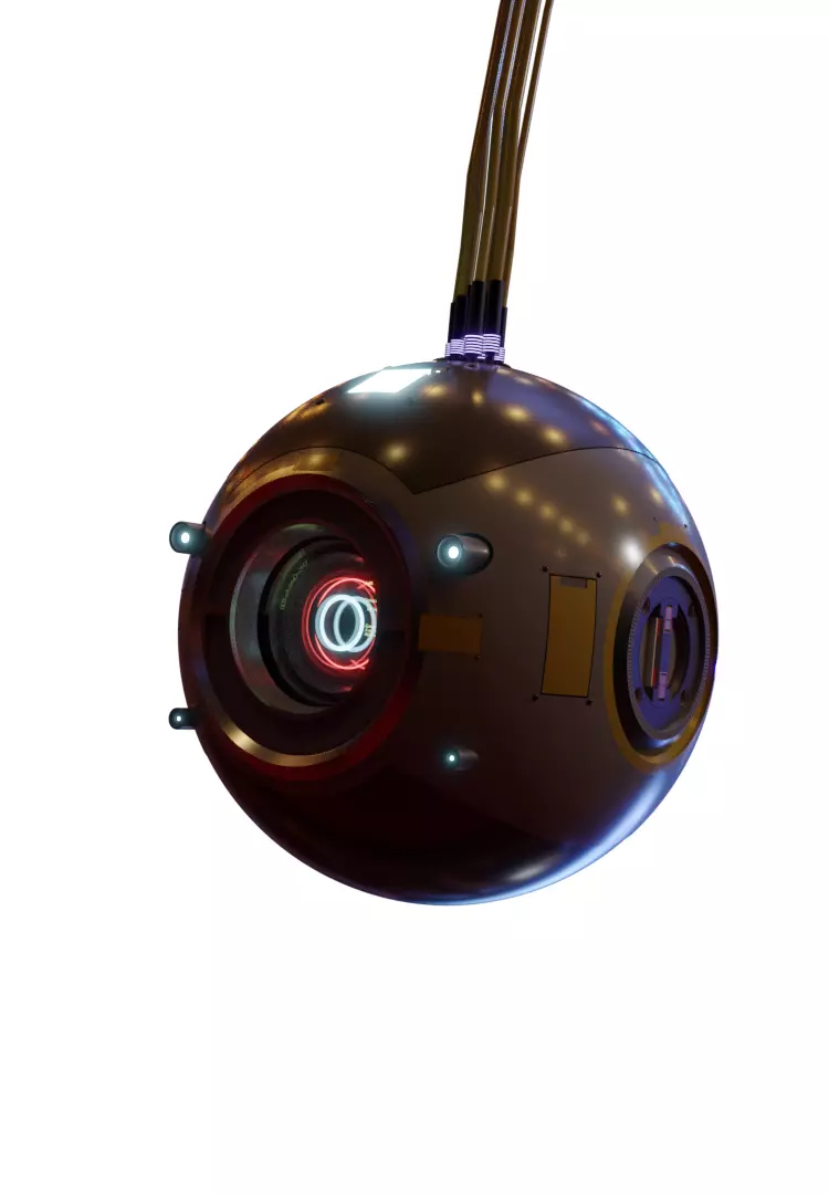 Spectator space ball with light Free 3D model_0