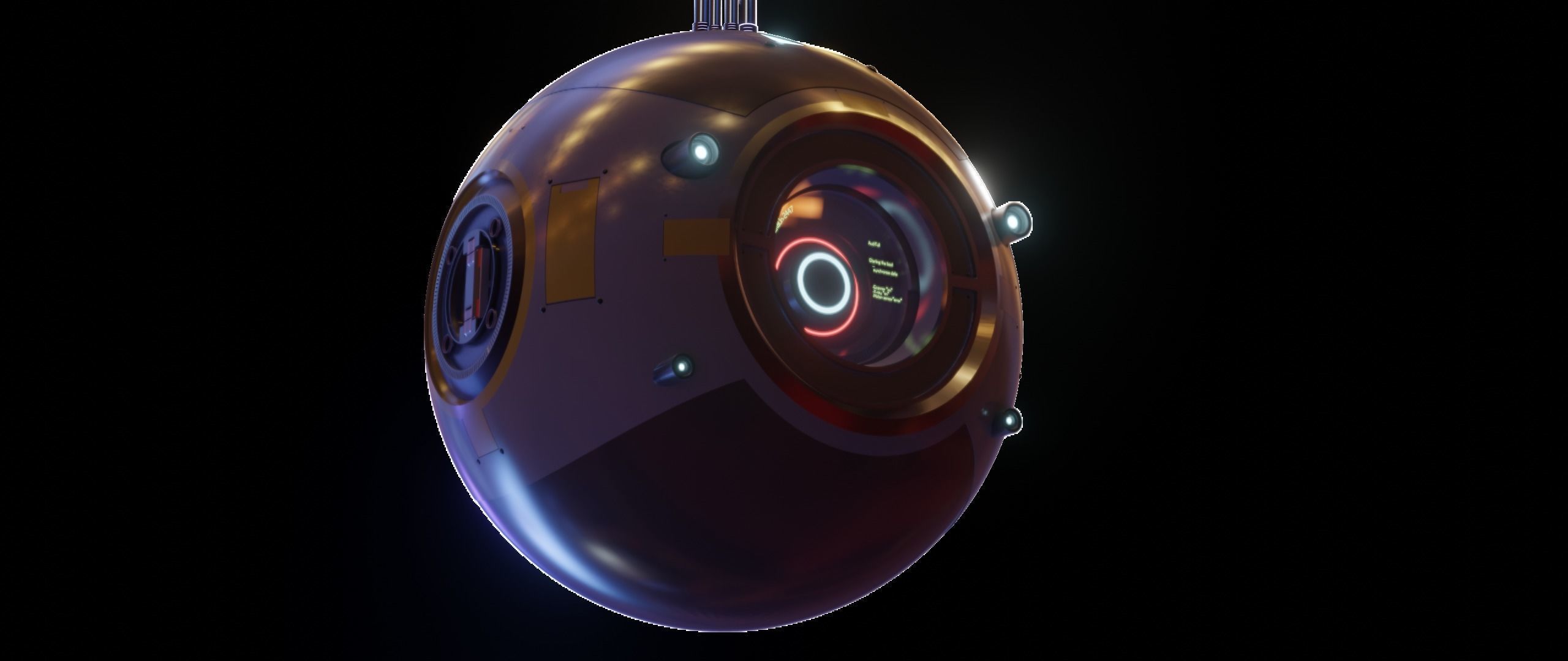 Spectator space ball with light Free 3D model_1