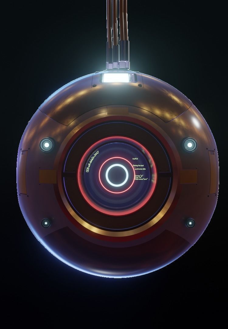 Spectator space ball with light Free 3D model_2