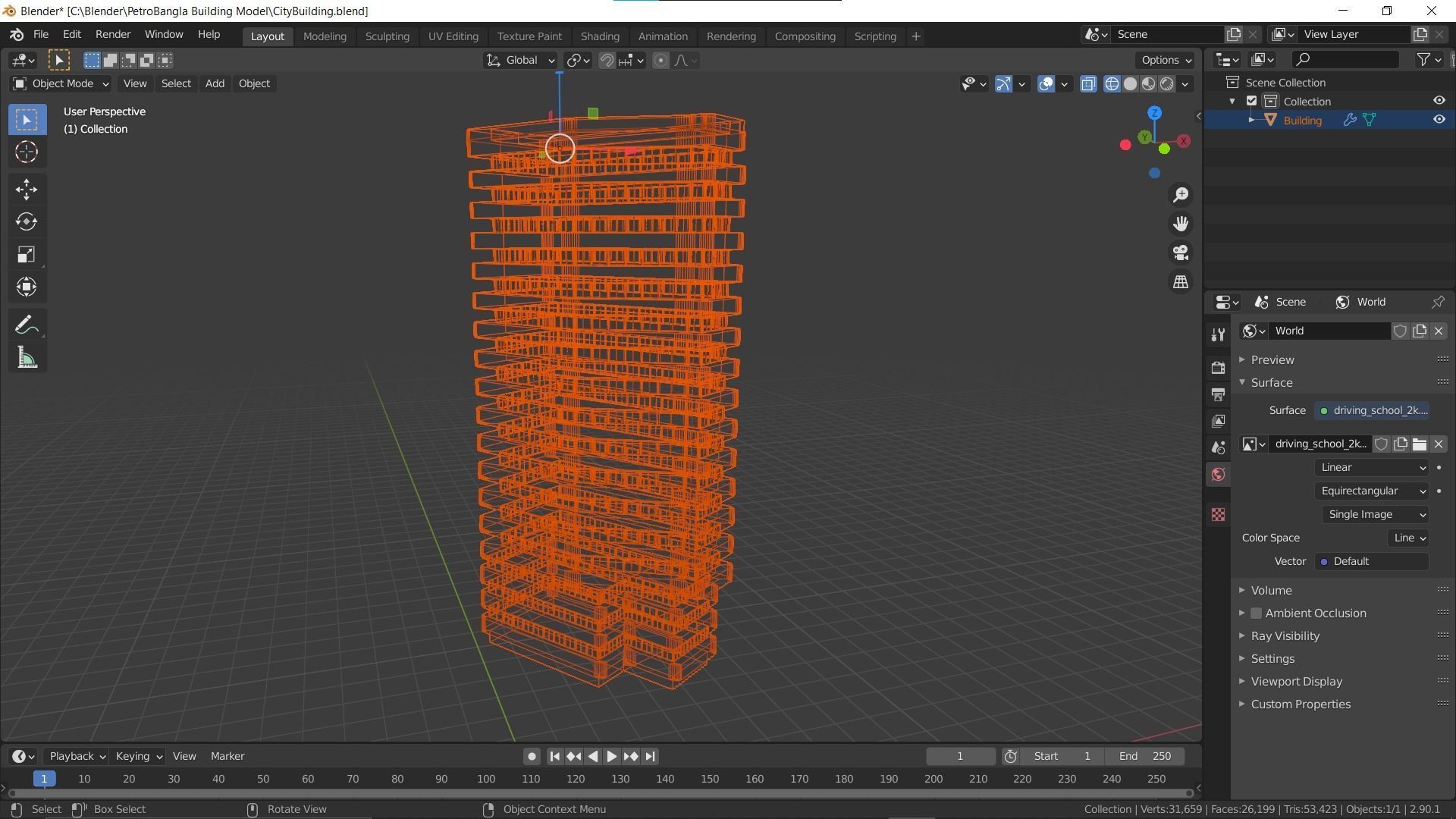 Modern Skyscraper Low-poly 3D model_5