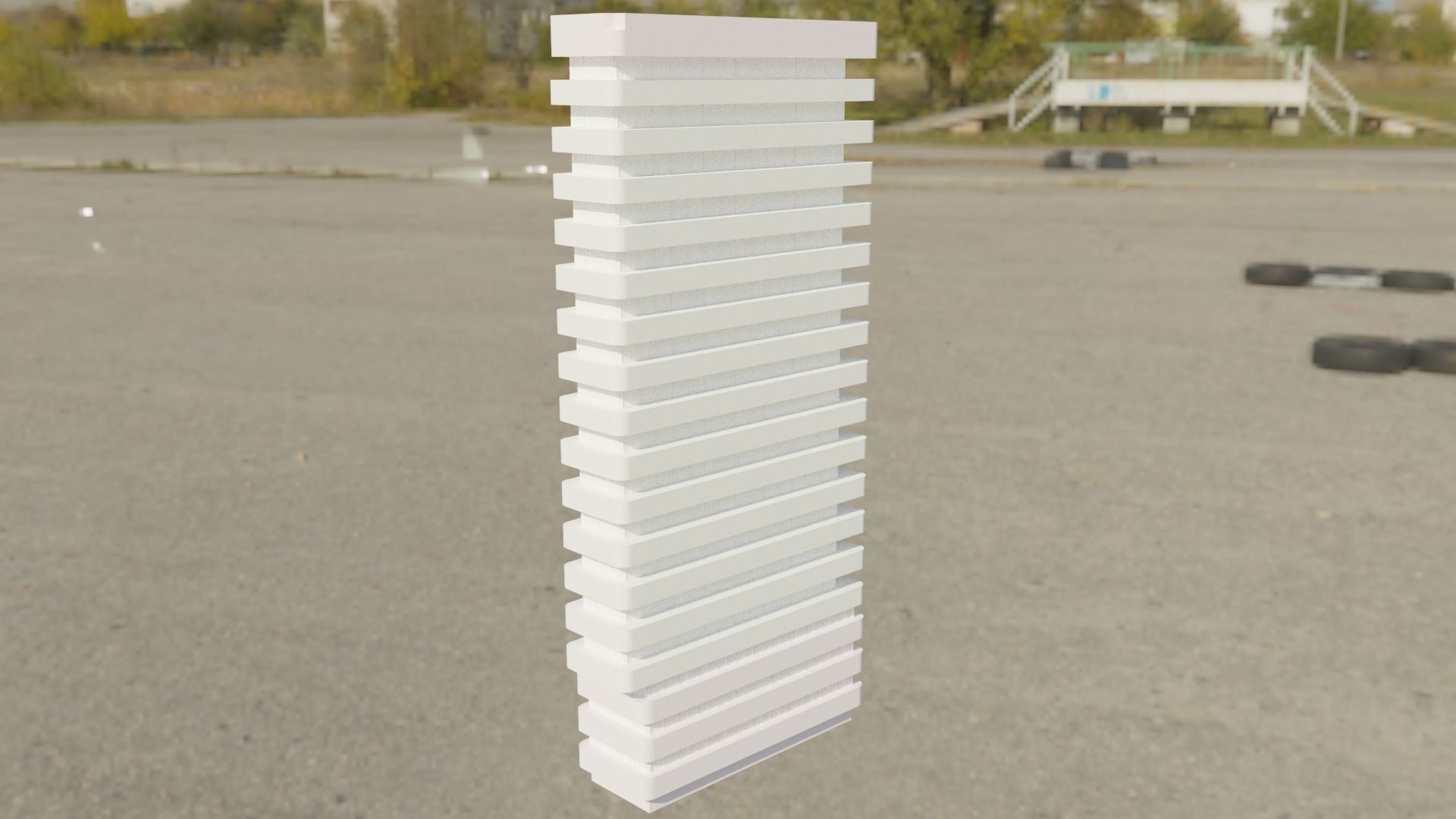 Modern Skyscraper Low-poly 3D model_4