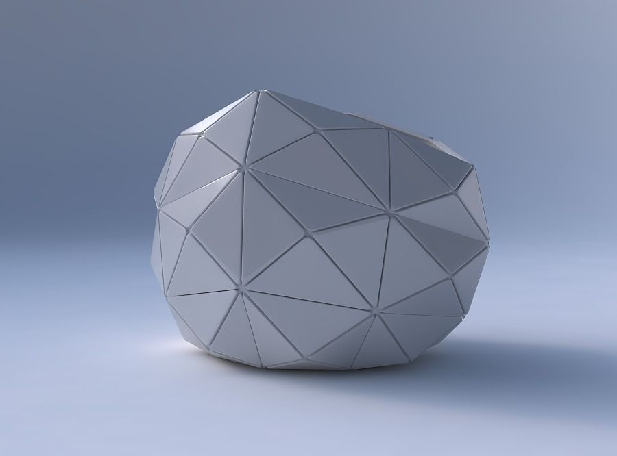 Bowl compressed 3 with triangle plates 3D print model_4