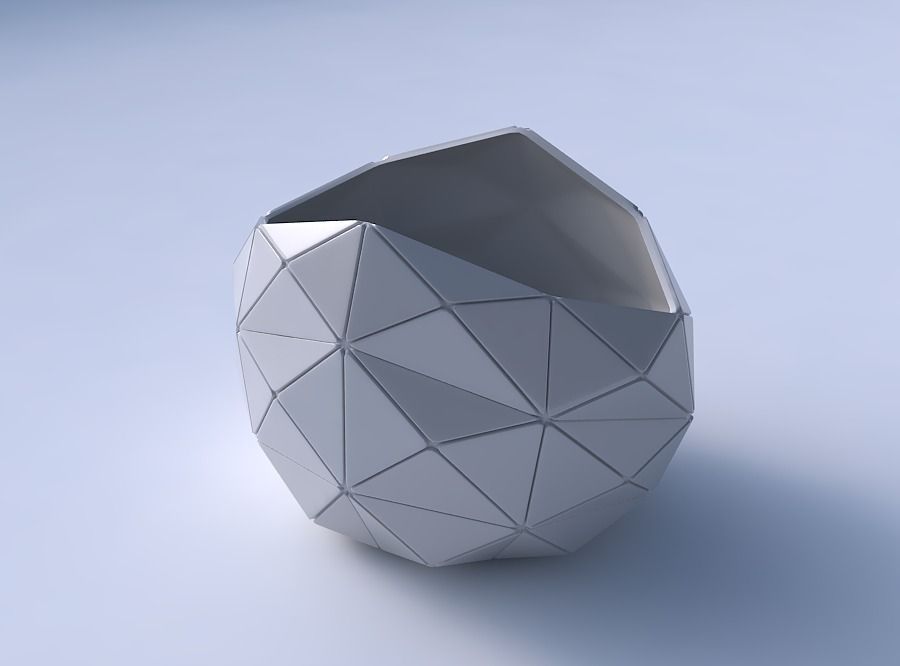 Bowl compressed 3 with triangle plates 3D print model_3