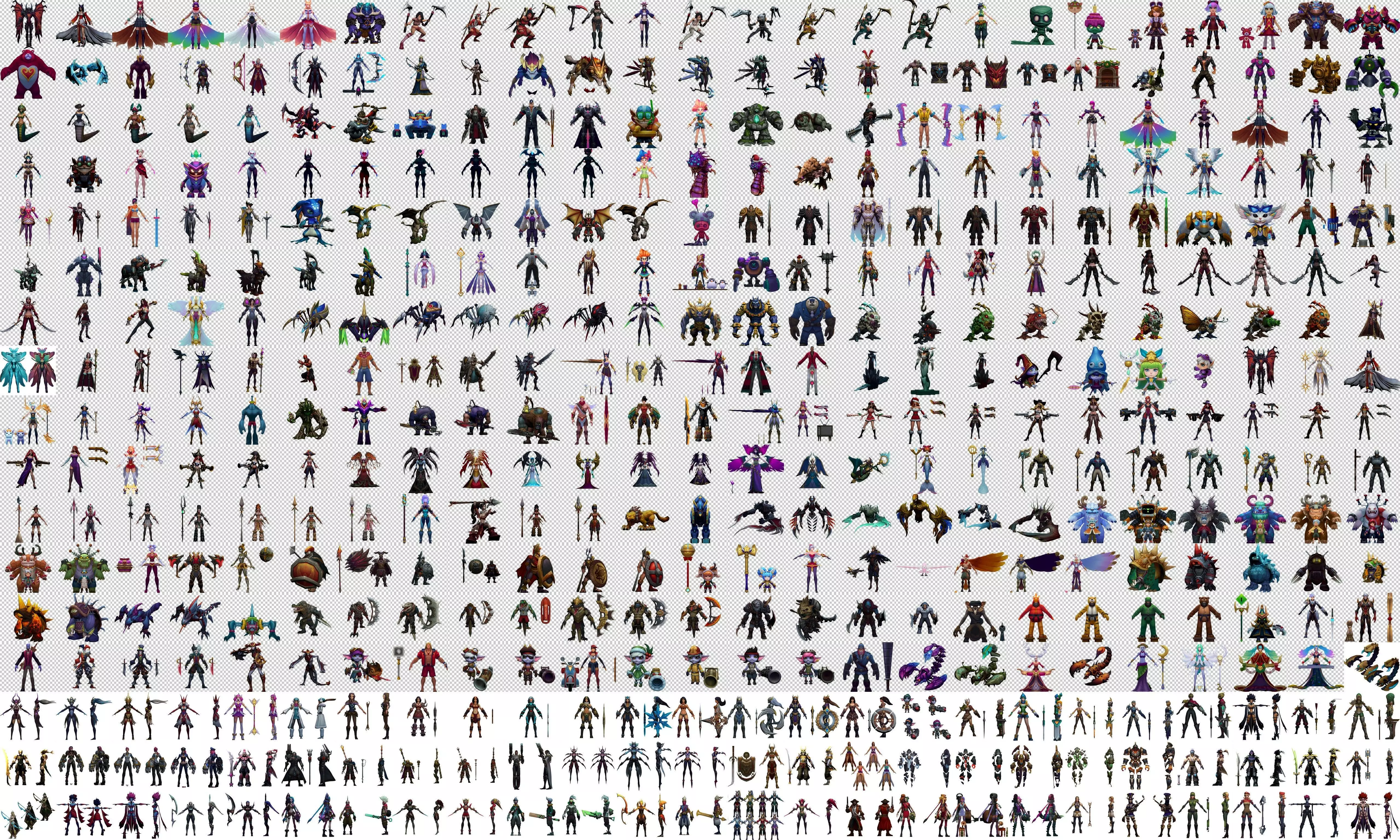 Collection Cartoon Character Fantasy LOL Lowpoly Low-poly 3D model