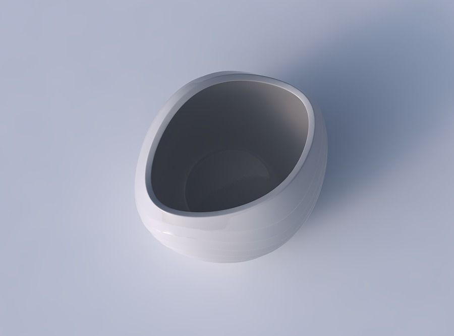 Bowl compressed 3 with horizontal wavy inverted layers 3D print model_2