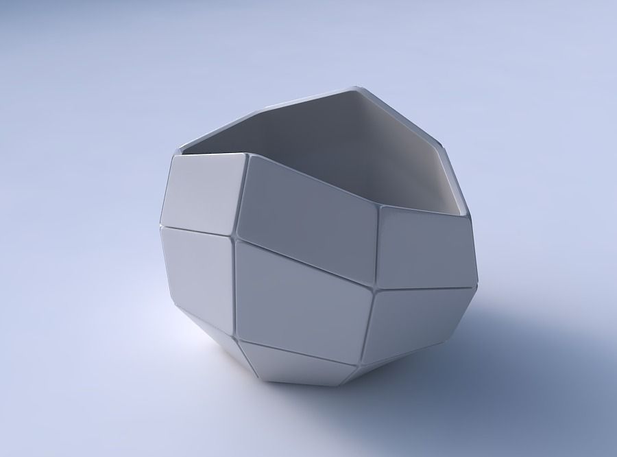 Bowl compressed 3 with huge plates 3D print model_3