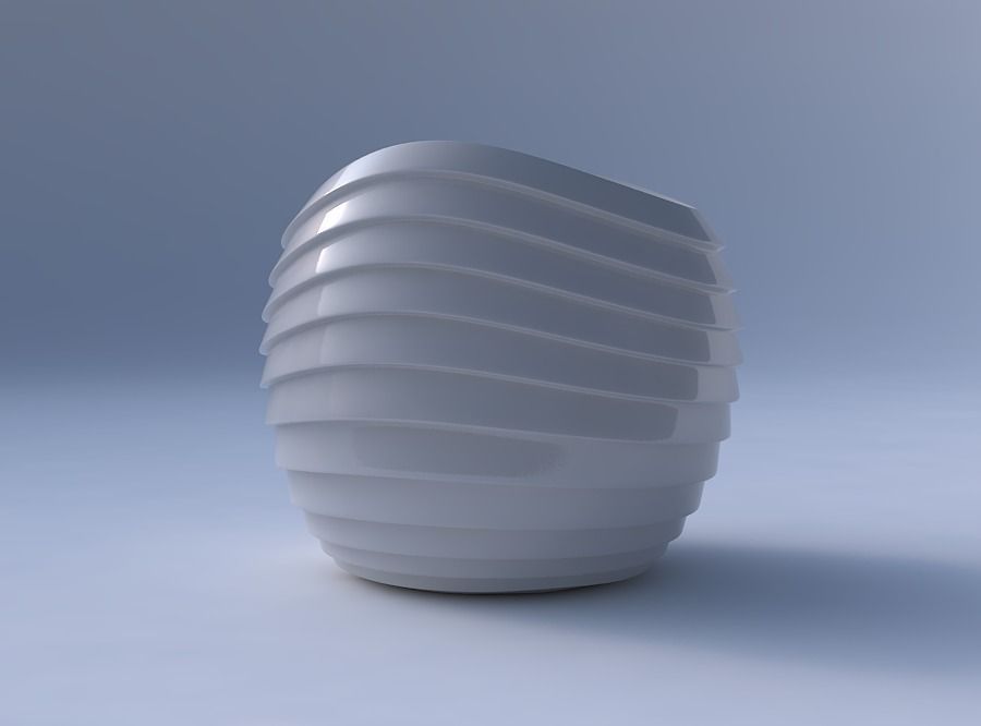 Bowl compressed 3 with horizontal inverted layers 3D print model_4