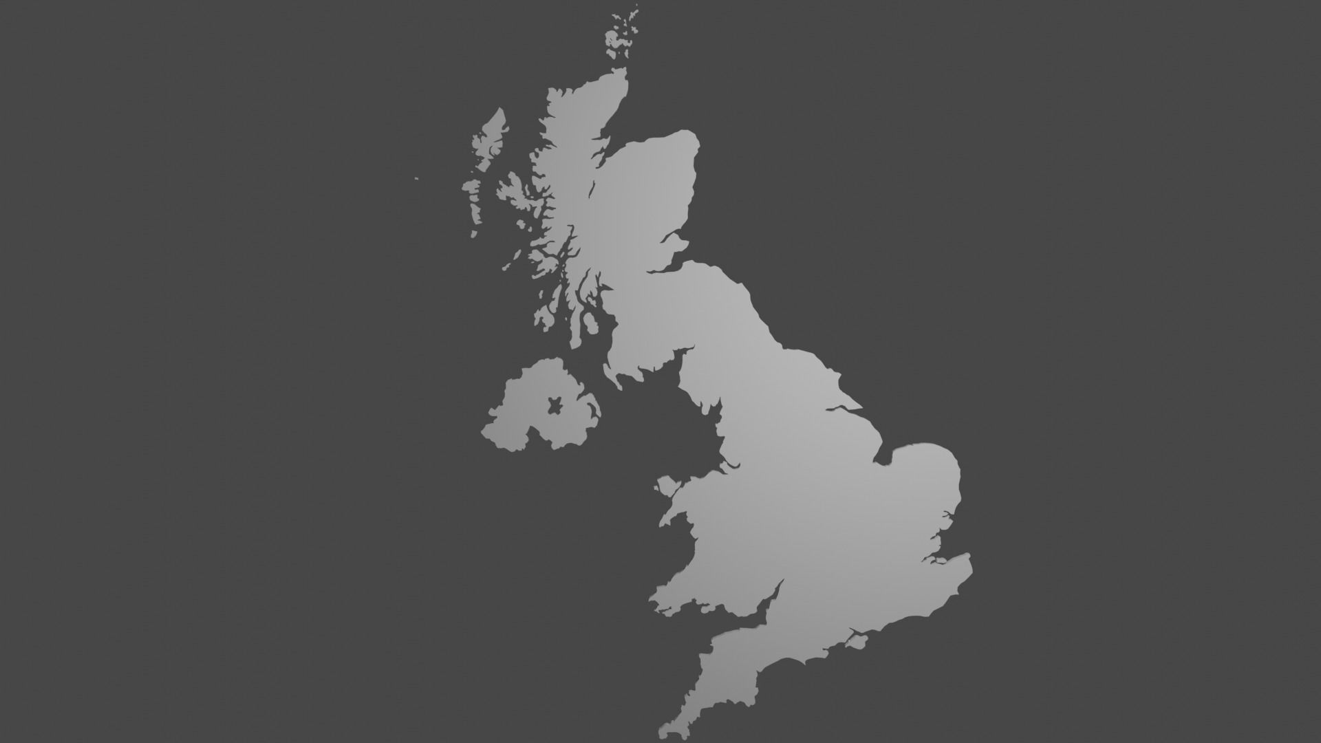 Geography - United Kingdom Low-poly 3D model_4