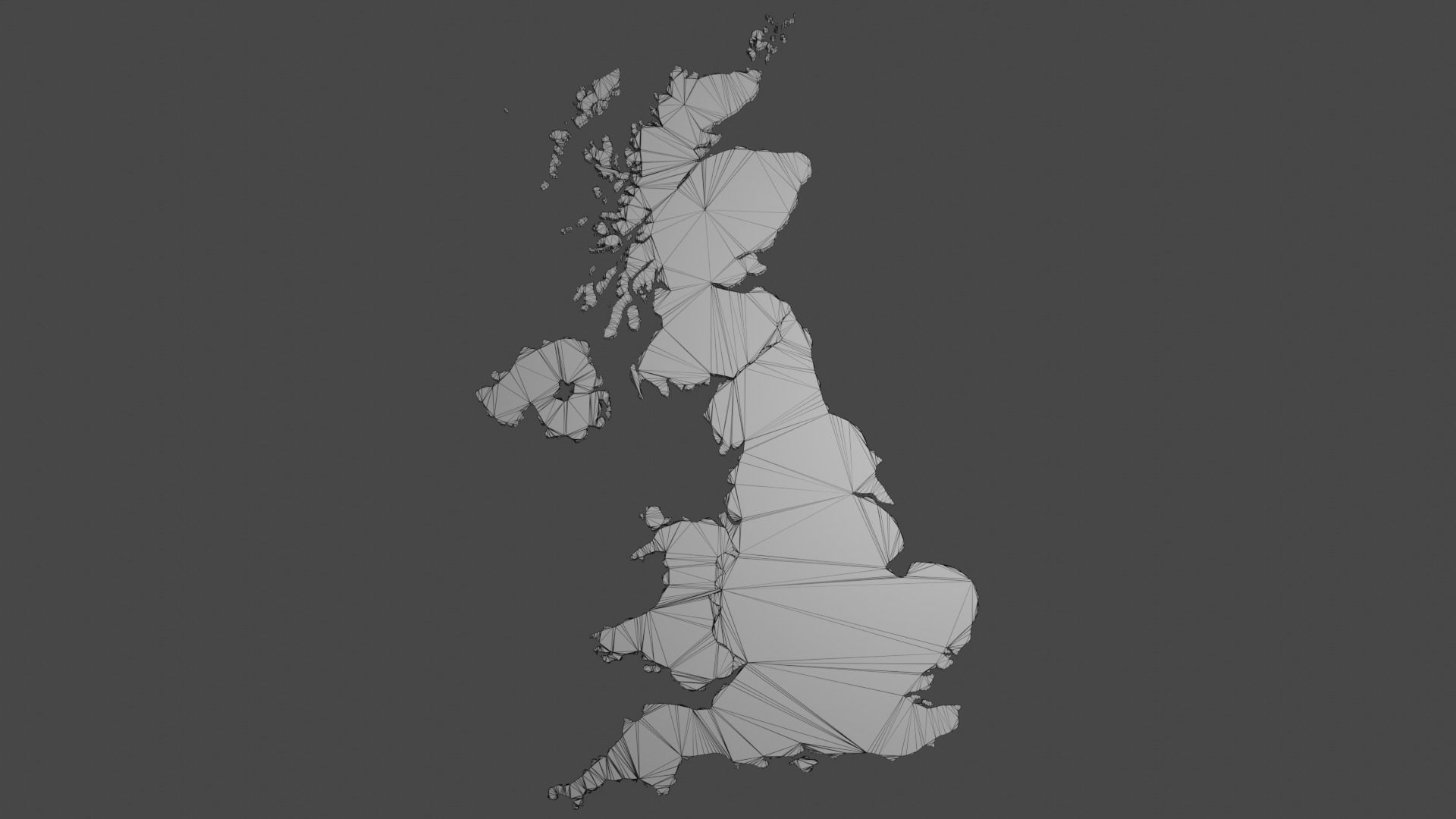 Geography - United Kingdom Low-poly 3D model_5
