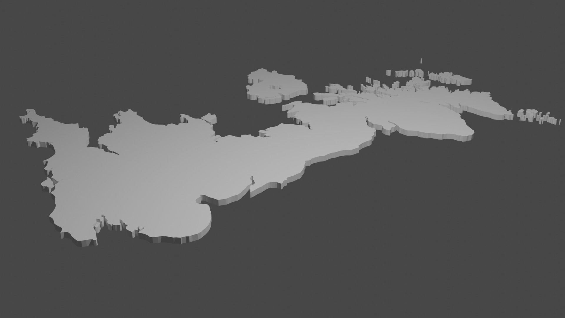 Geography - United Kingdom Low-poly 3D model_6