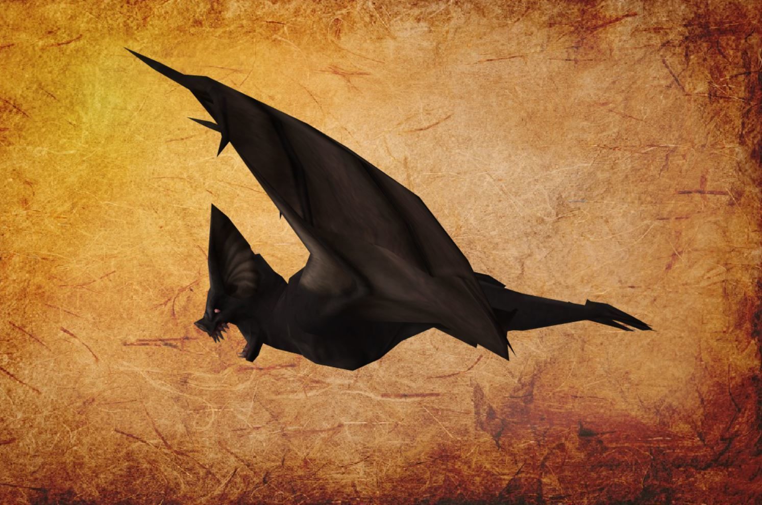 Bird - Bat Low-poly 3D model_9
