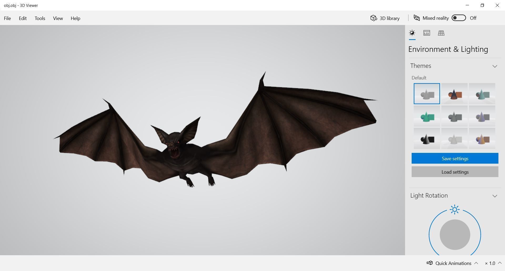Bird - Bat Low-poly 3D model_12
