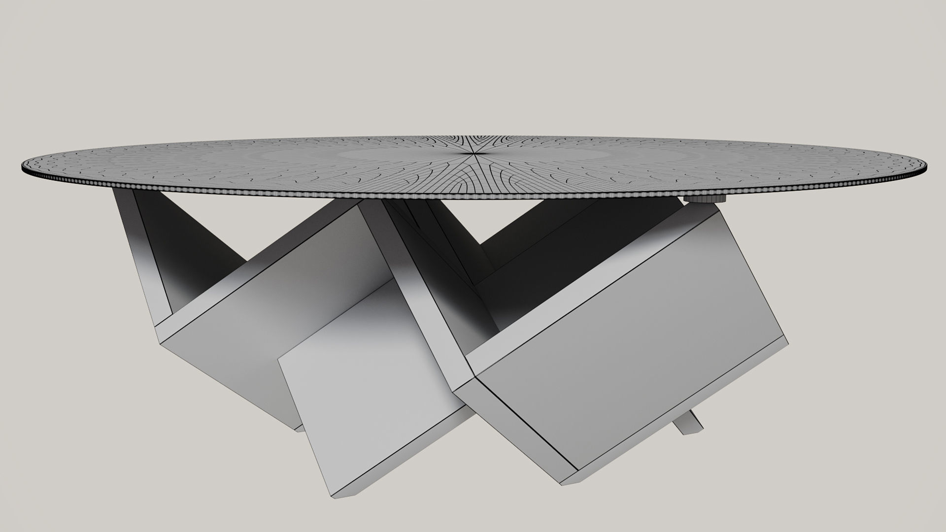 Round Cupid Coffee Table 3D model_4