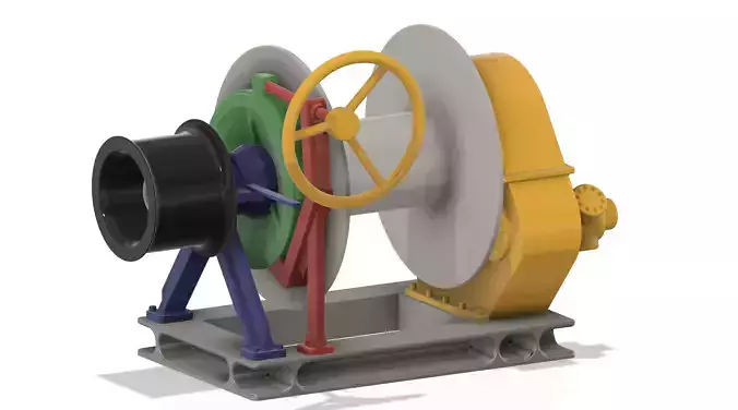 3d printable ship mooring winch