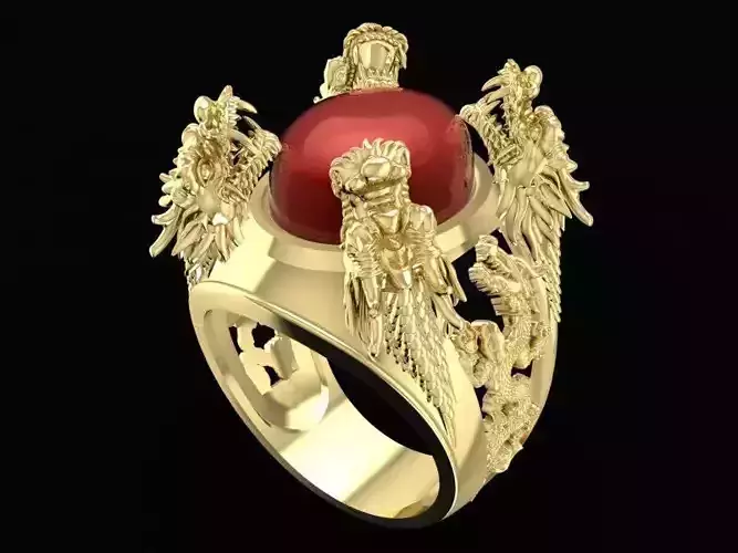 Lucky Dragon Ring For Men 1584