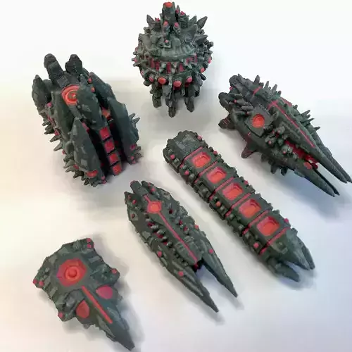 Twilight Imperium ships Nekro Virus 3D print model