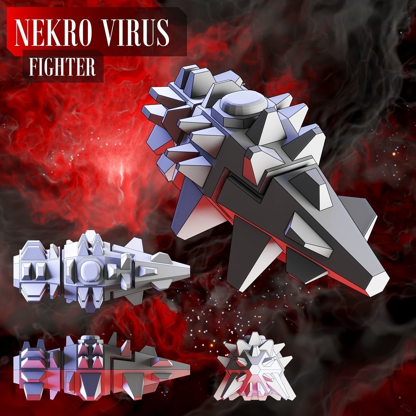 Twilight Imperium ships Nekro Virus 3D print model_9