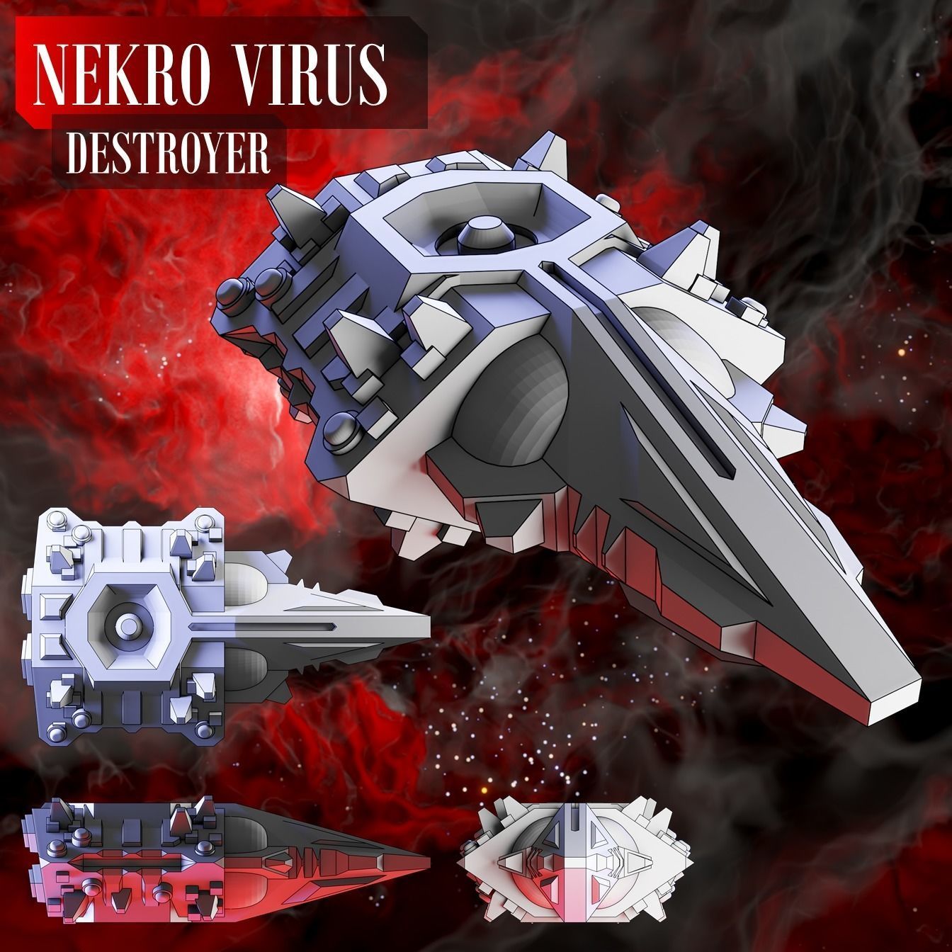 Twilight Imperium ships Nekro Virus 3D print model_8