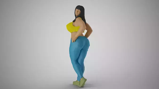 Lady Looking Back Mirror 3D print model