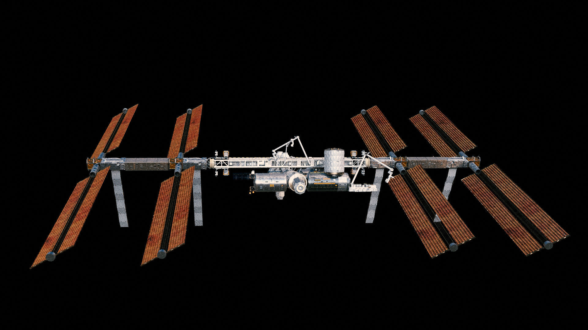 International Space Station - ISS Low poly  3D model_5