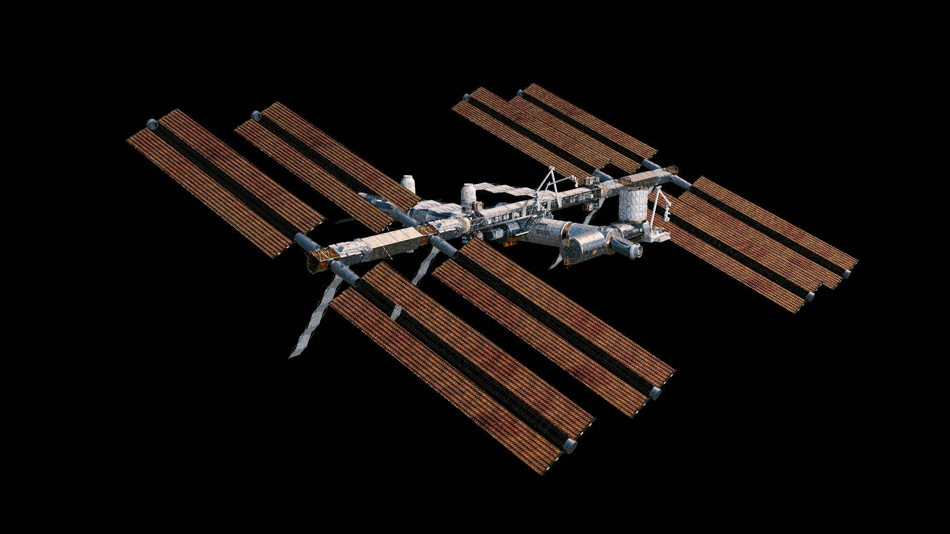 International Space Station - ISS Low poly  3D model_1