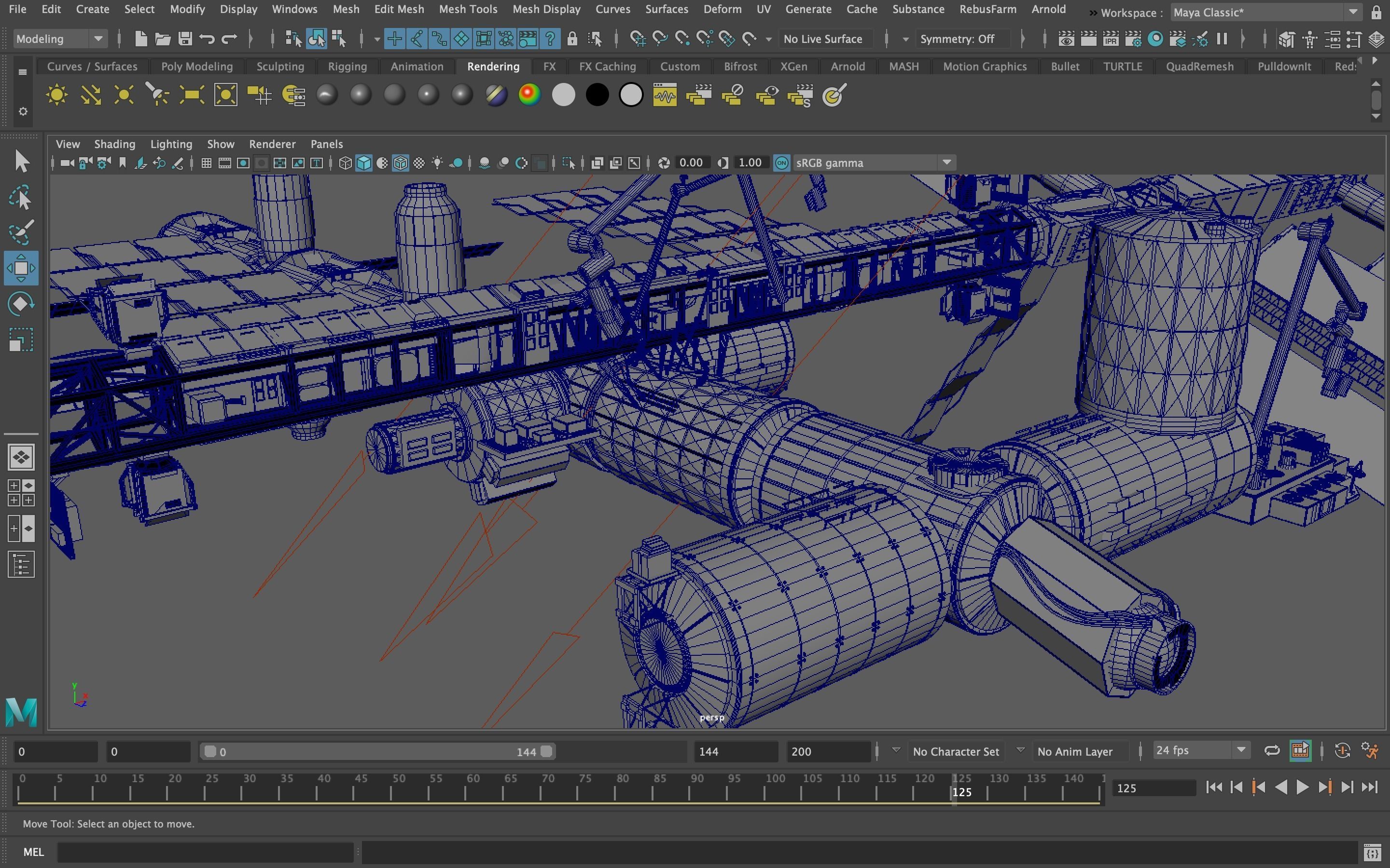 International Space Station - ISS Low poly  3D model_9