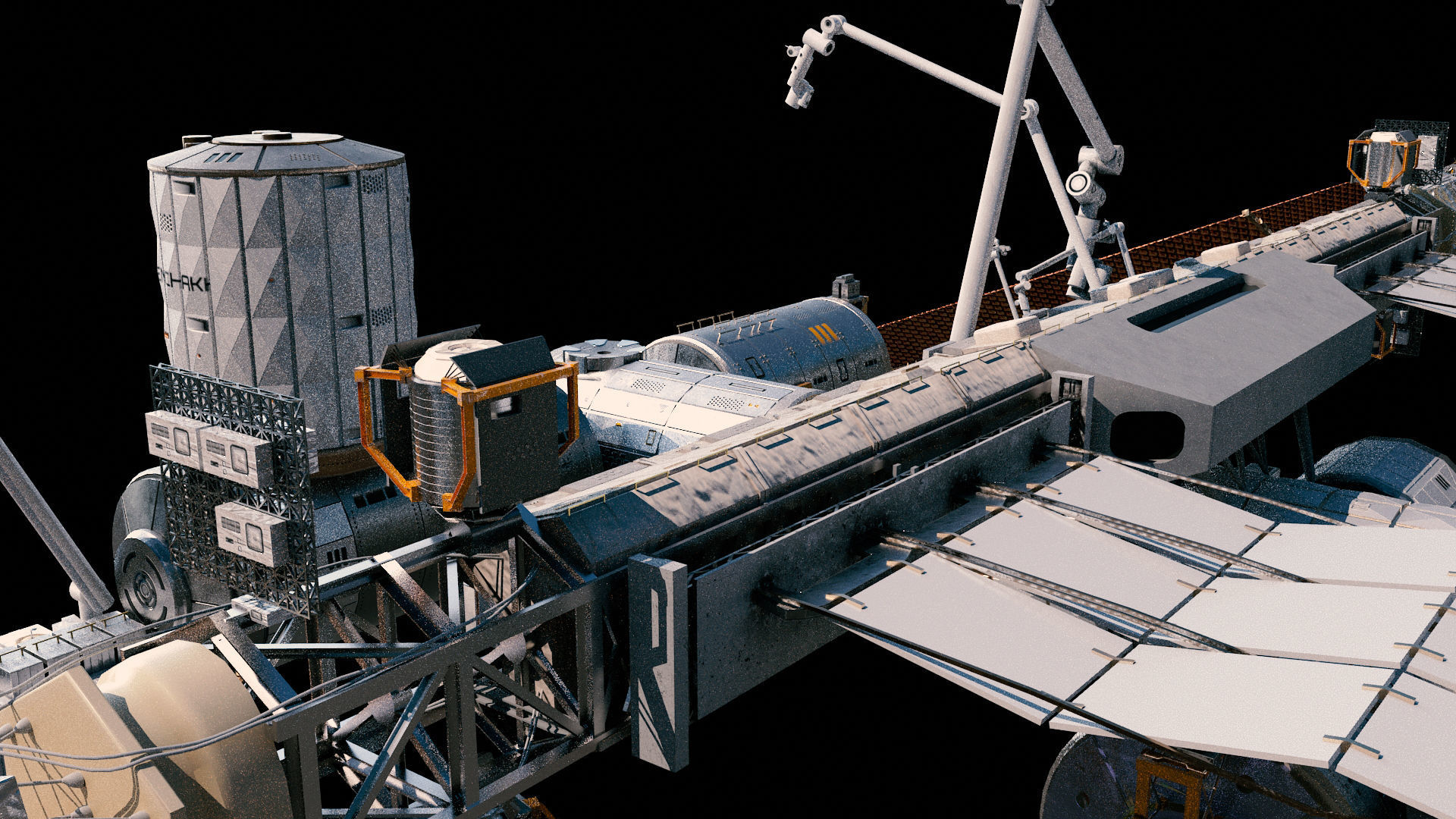 International Space Station - ISS Low poly  3D model_2