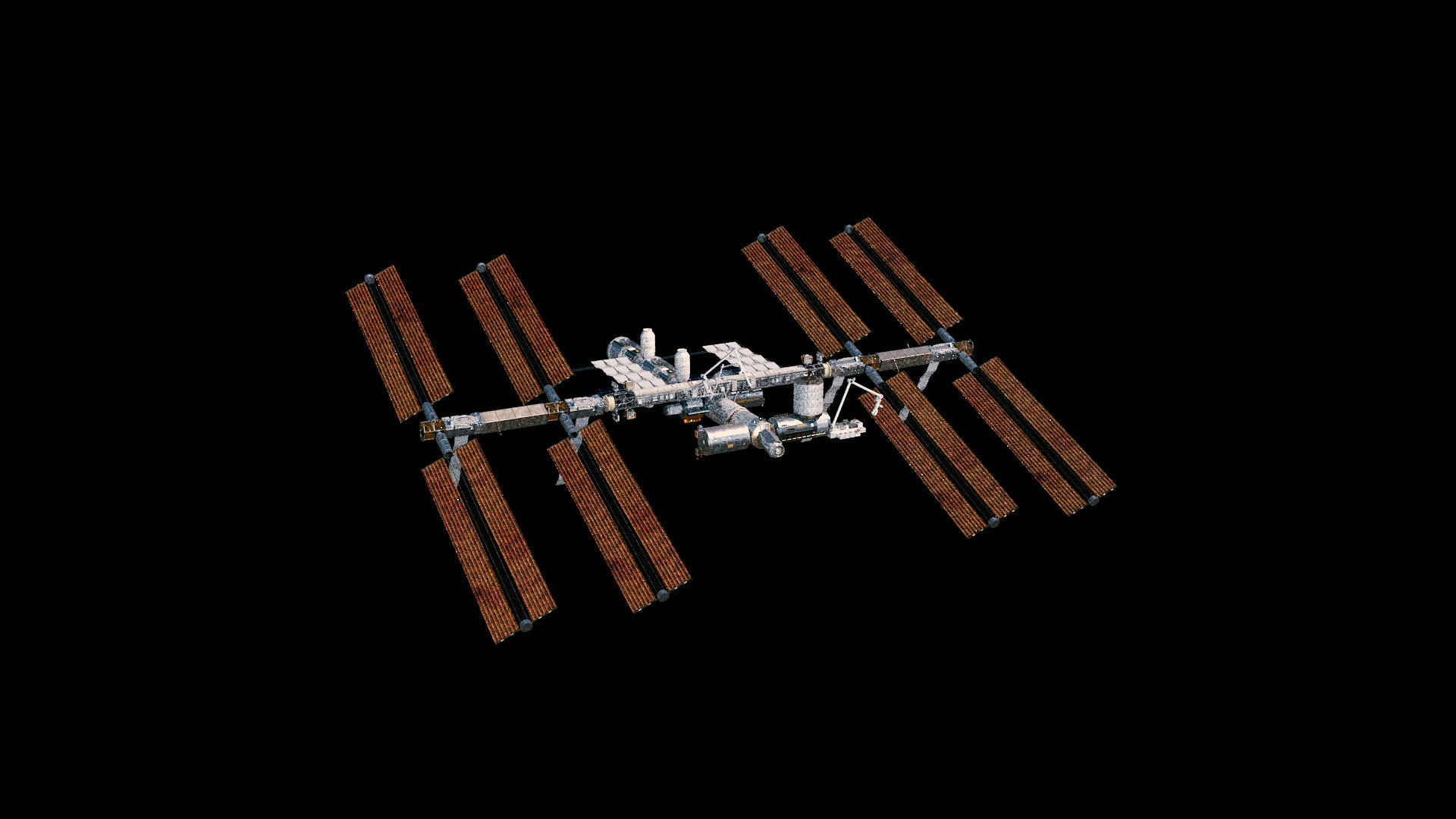 International Space Station - ISS Low poly  3D model_3