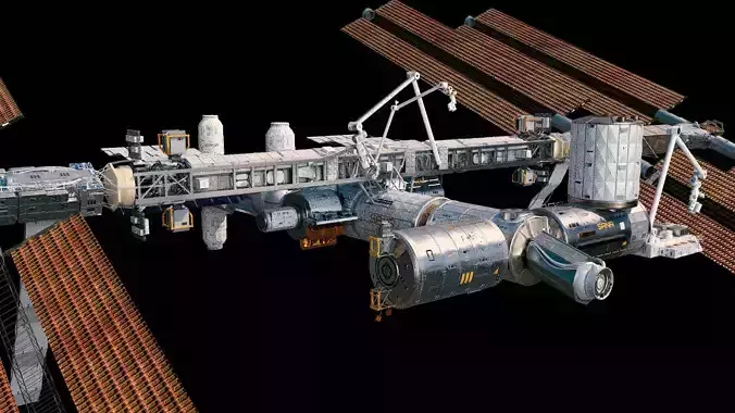 International Space Station - ISS Low poly  3D model