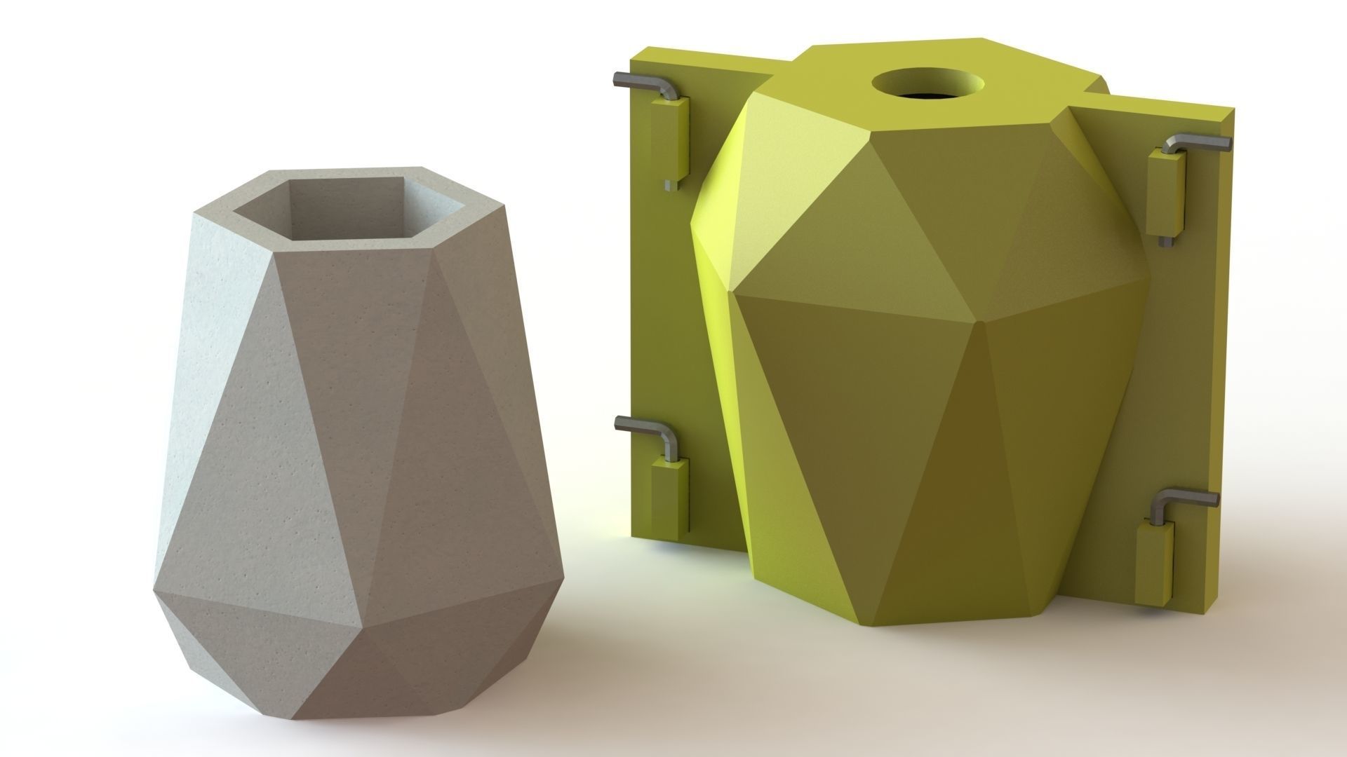 CONCRETE POT 3D print model_3