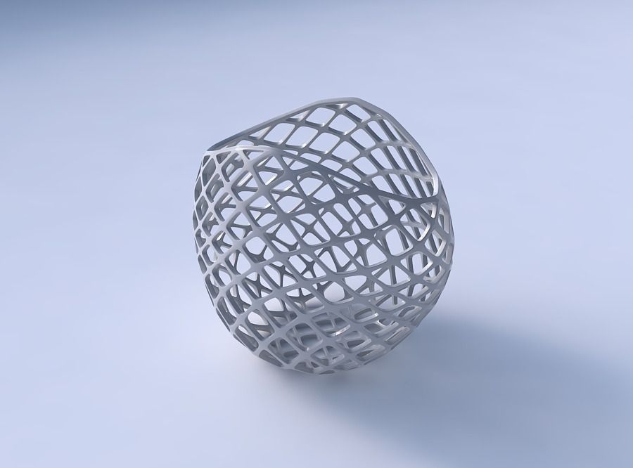 Bowl compressed 3 with diagonal grid lattice 3D print model_3