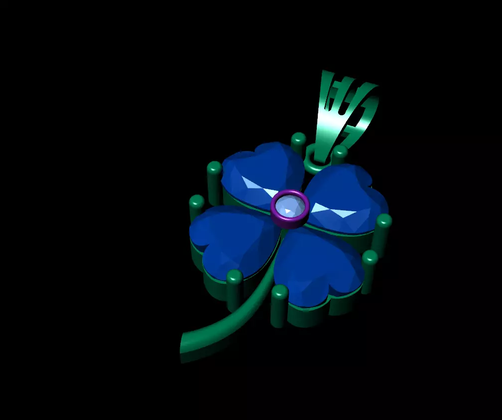 jewellery leaf clover pendant Free 3D print model