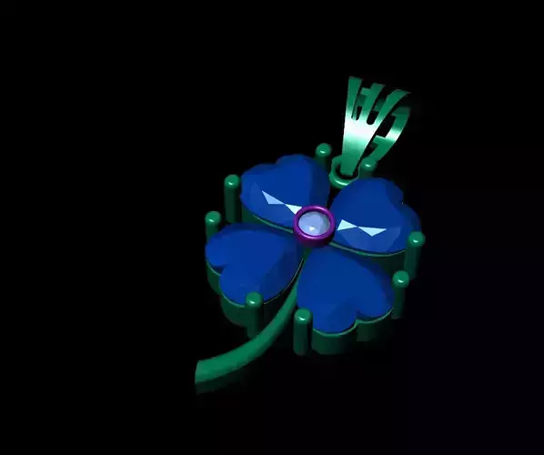 jewellery leaf clover pendant