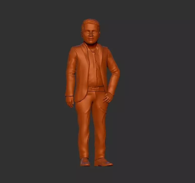 male model man in suit 3D print model