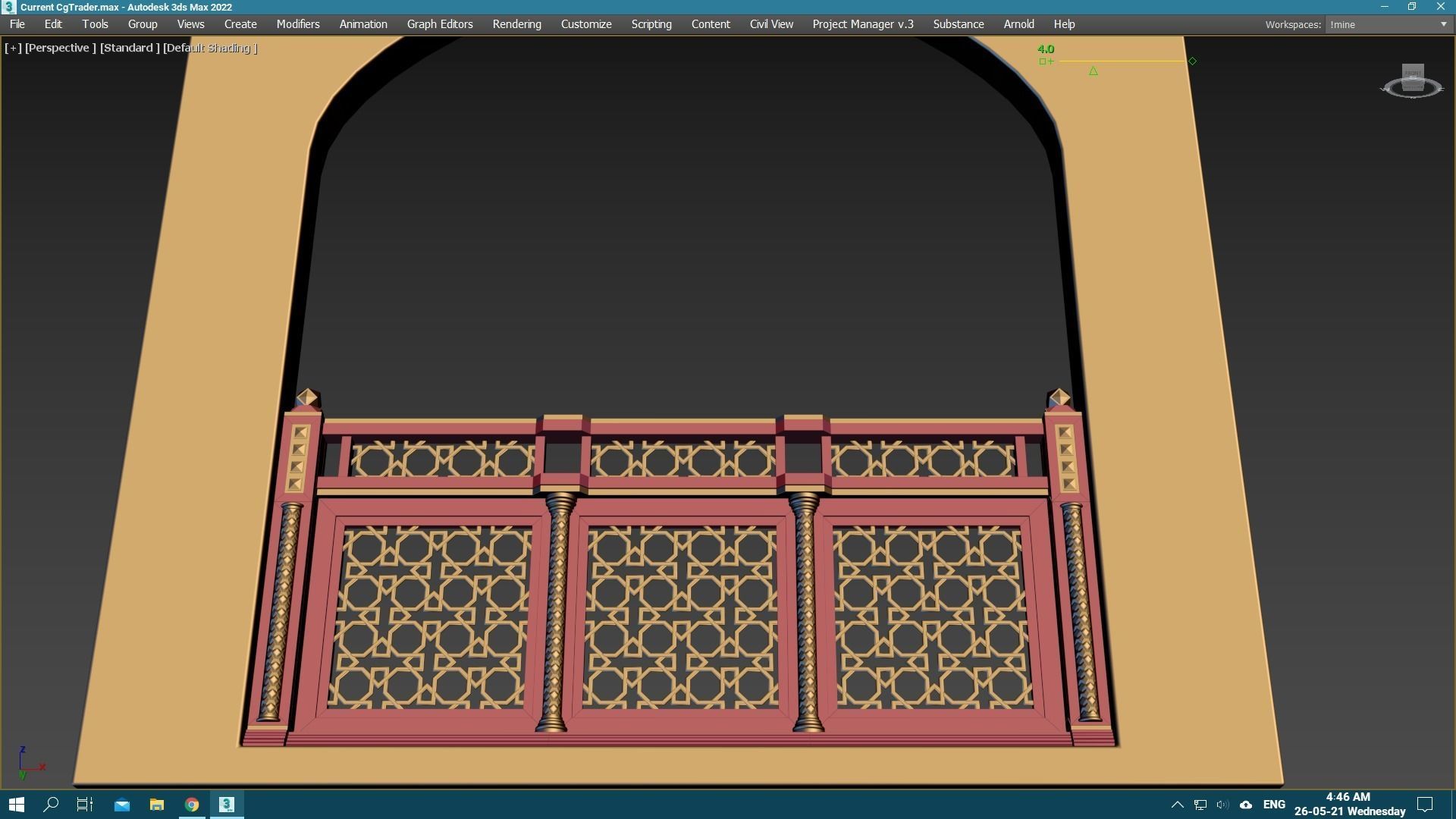 Balcony Railing 01 3D model_2