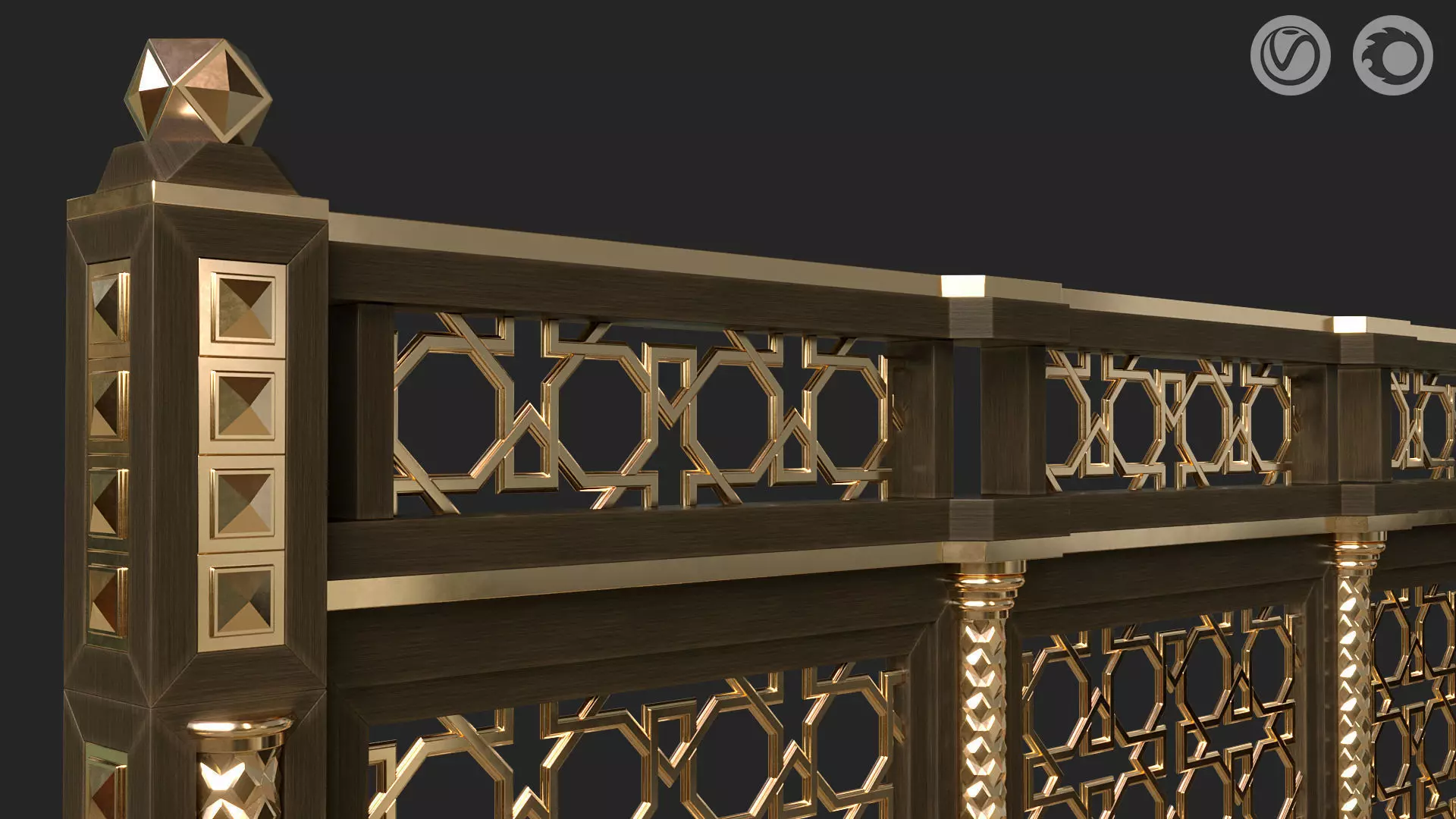 Balcony Railing 01 3D model_0