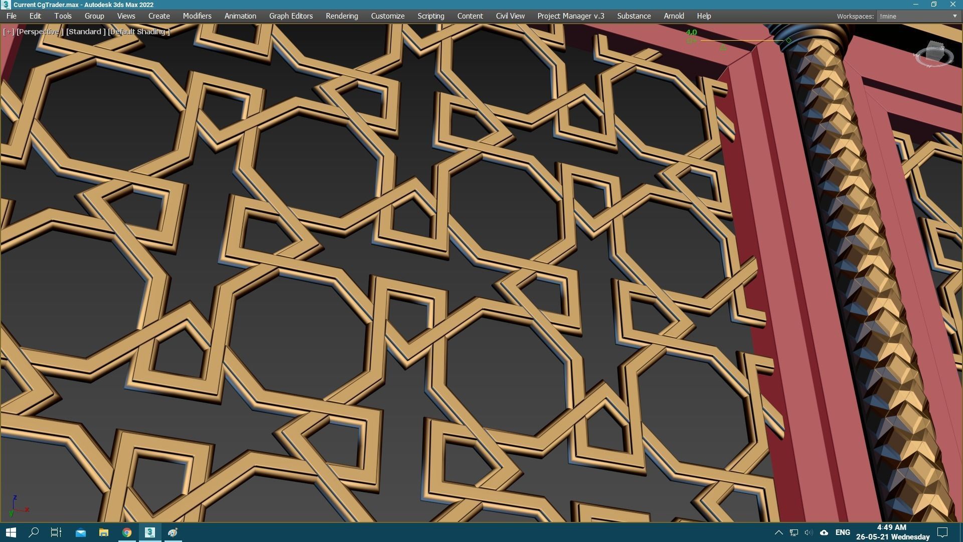 Balcony Railing 01 3D model_5