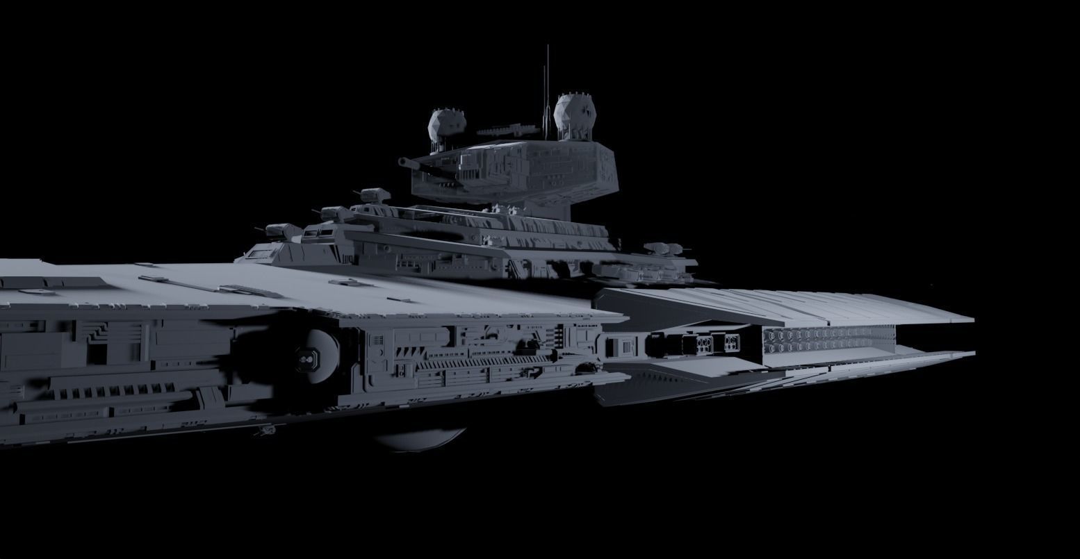 Victory 1 Class Star Destroyer - Star Wars 3D model_10