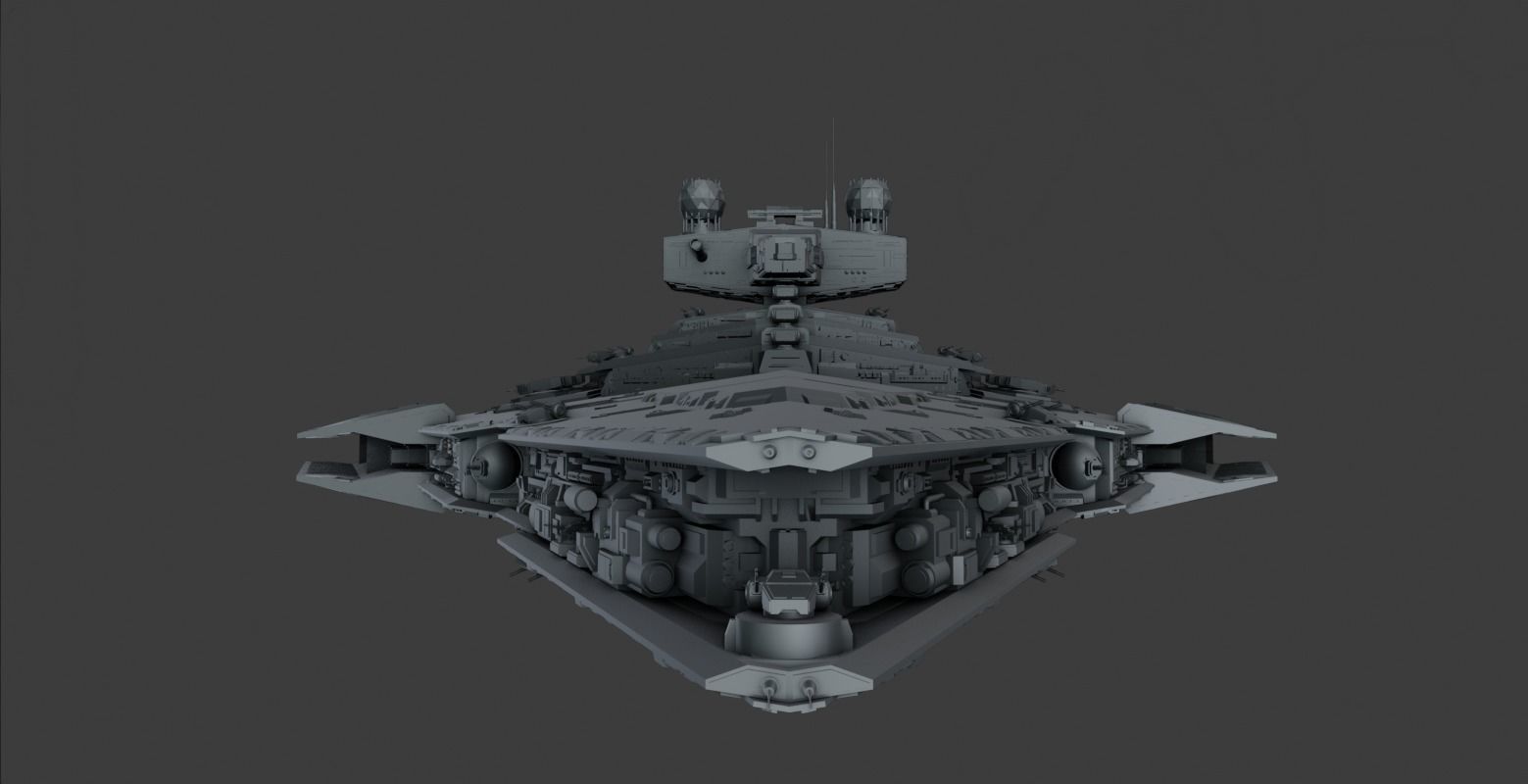 Victory 1 Class Star Destroyer - Star Wars 3D model_7