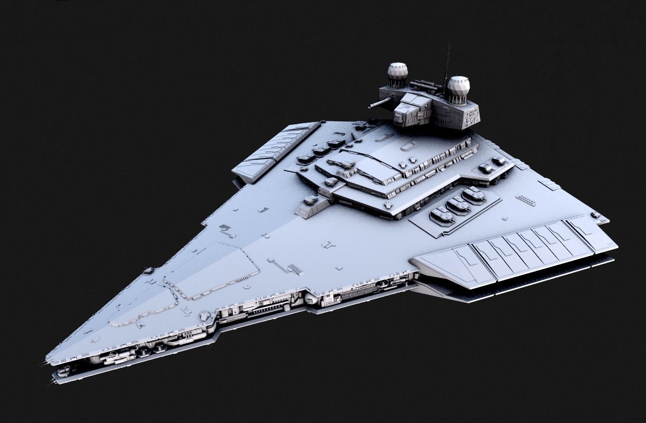 Victory 1 Class Star Destroyer - Star Wars 3D model_4