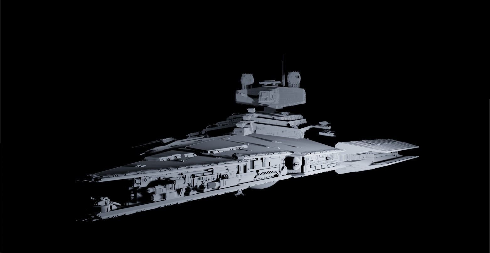 Victory 1 Class Star Destroyer - Star Wars 3D model_3