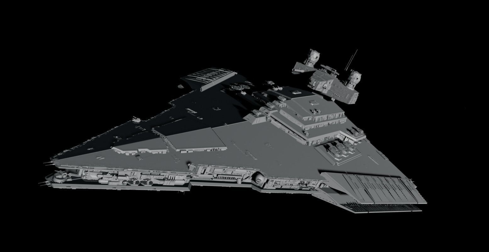 Victory 1 Class Star Destroyer - Star Wars 3D model_5
