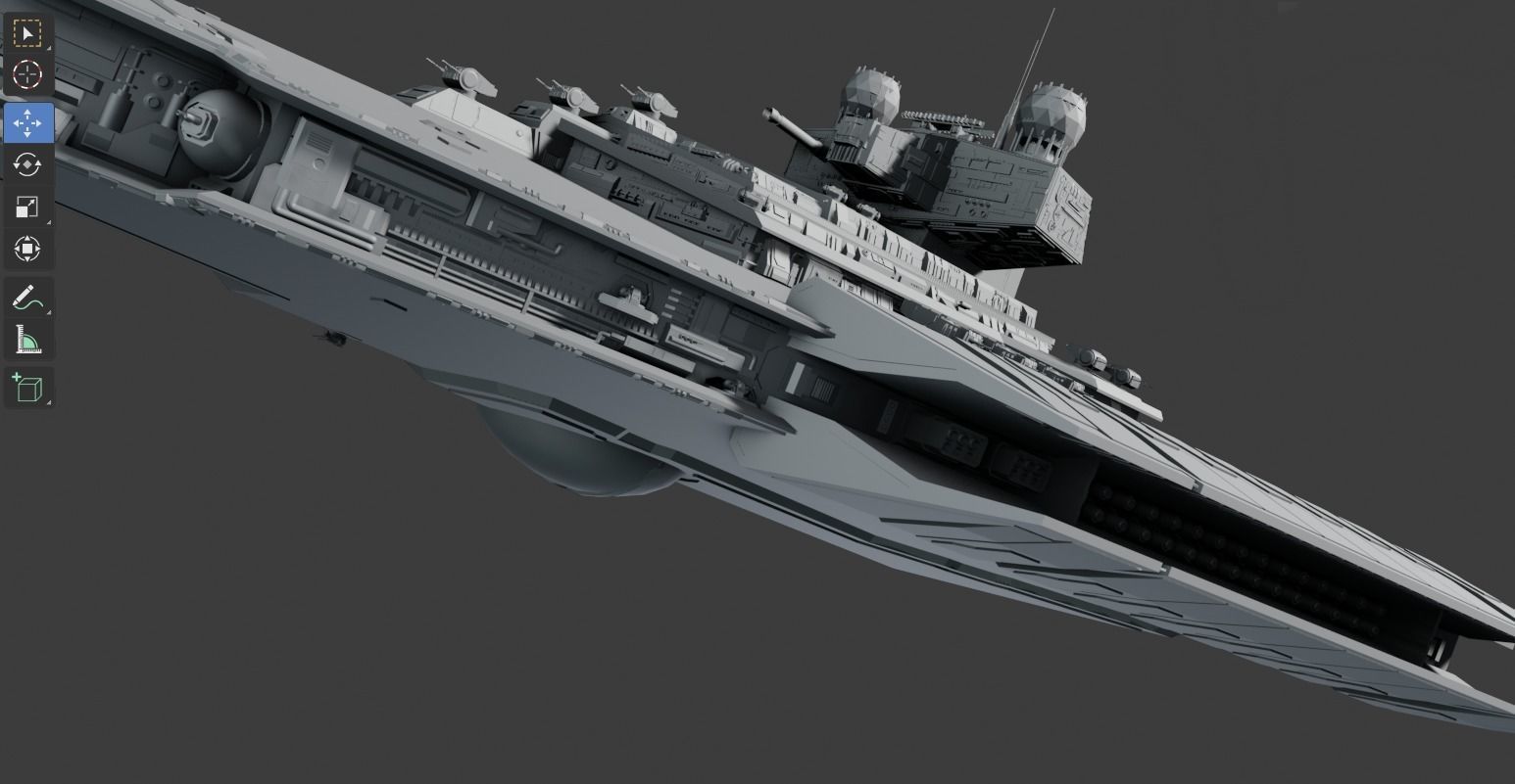 Victory 1 Class Star Destroyer - Star Wars 3D model_23